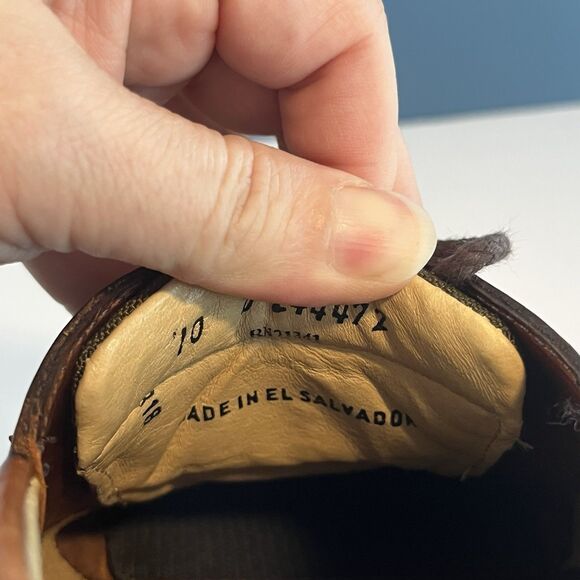 LL Bean Allagash Boat Shoes Mens 10 D Brown Bison Leather Handsewn Moccasin main image 7